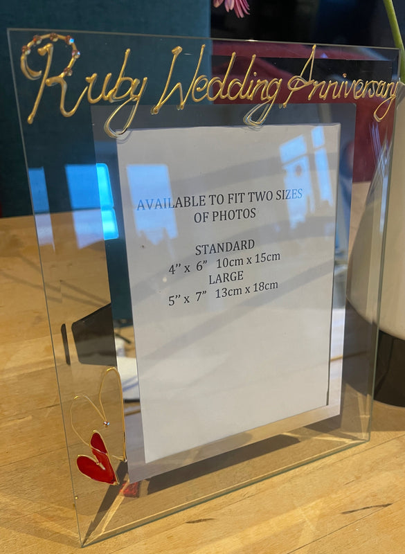 Ruby (40th) Wedding Anniversary Gift : Photo Frame Port (Milestone)