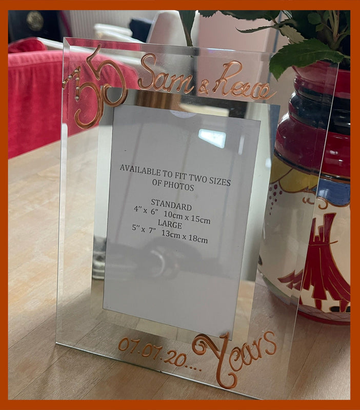 35 Years Wedding Anniversary Gift : Photo Frame Port (Crystalled)