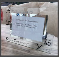 45th Wedding Anniversary Gift Photo: Frame Landscape (Blk/Sil)