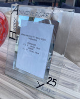 25th Wedding Anniversary Gift Photo Frame Portrait (Blk/Sil)