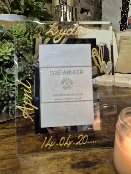 Birthstone April Diamond Personalised/Non Personalised Portrait 2 sizes