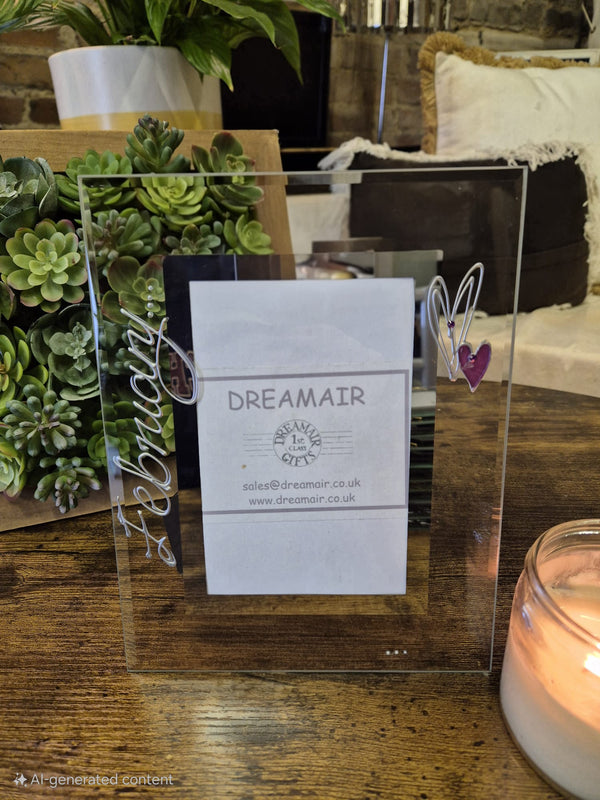 Birthstone Amethyst February Personalised/non personalised Portrait Frames 2 sizes