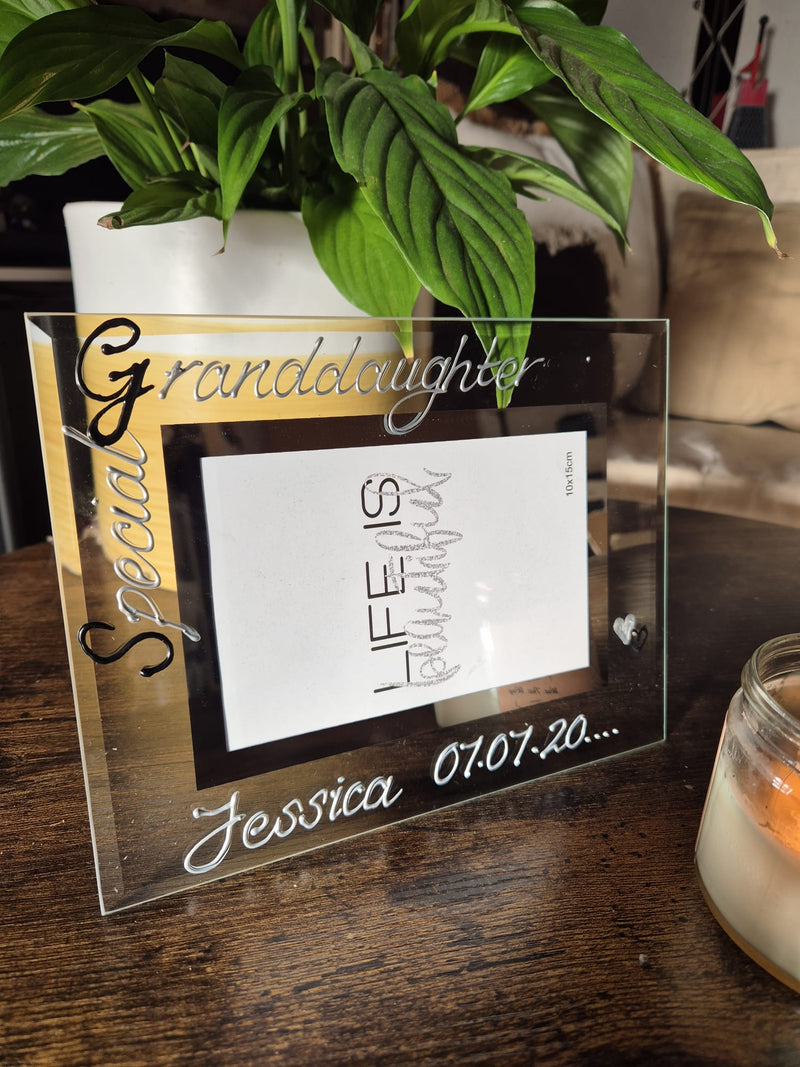 Personalised Special Granddaughter Gift Photo Frame Landscape B/S 6"x4" or 7"x5"