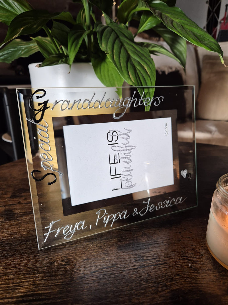 Personalised Special Granddaughters Gift Photo Frame Landscape B/S 6"x4" or 7"x5"