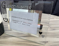 Hand Painted Great Granddaughter Gift Photo Frame: Landscape (Blk/Sil)