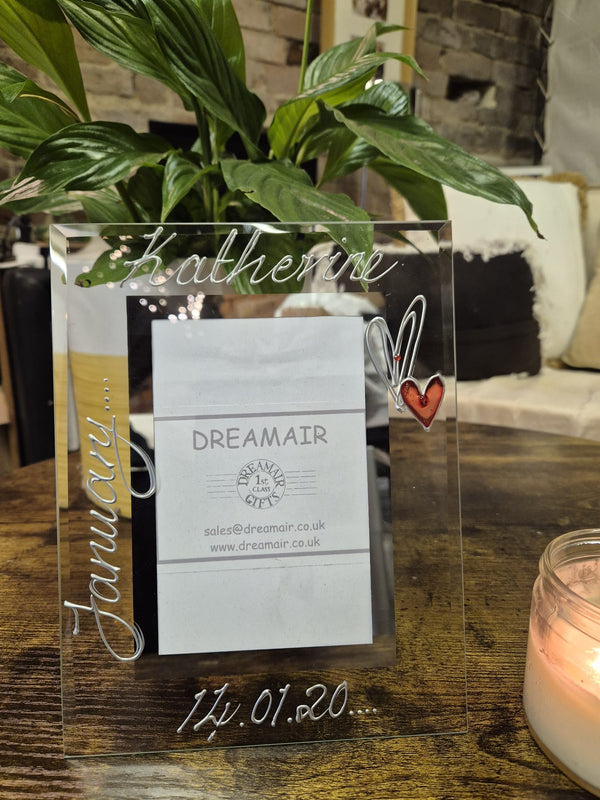 Birthstone Garnet January Portrait Personalised/Non Personalised Photo Frames 2 sizes