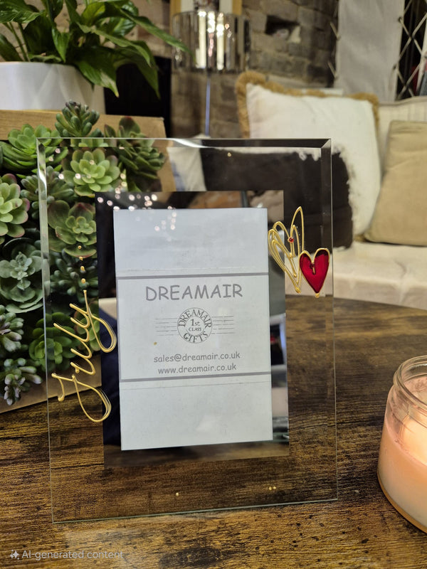 Birthstone July Ruby Personalised/Non Personalised Portrait Photo Frame 2 sizes