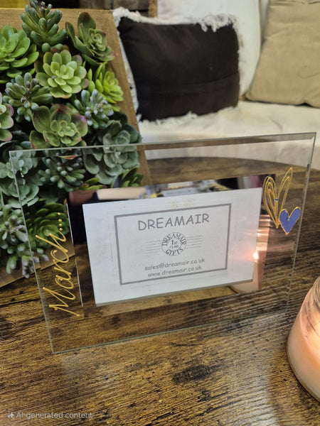 Birthstone Aquamarine March Personalised/Non Personalised Landscape 2 sizes