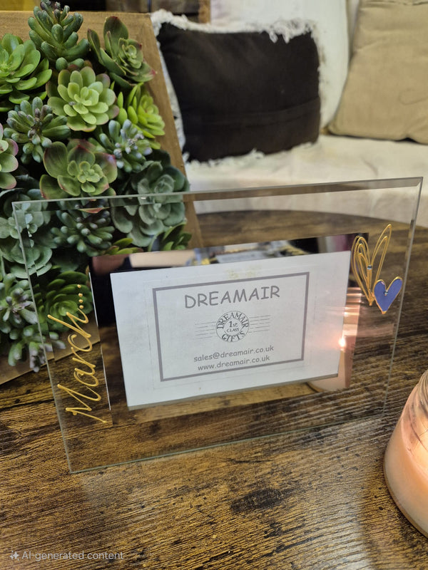 Birthstone Aquamarine March Personalised/Non Personalised Landscape 2 sizes