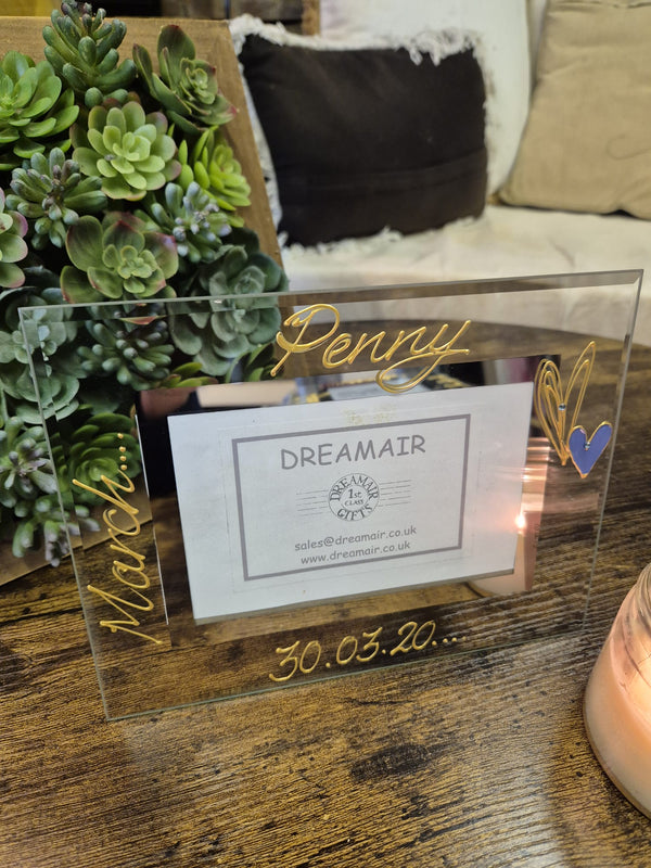 Birthstone Aquamarine March Personalised/Non Personalised Landscape 2 sizes