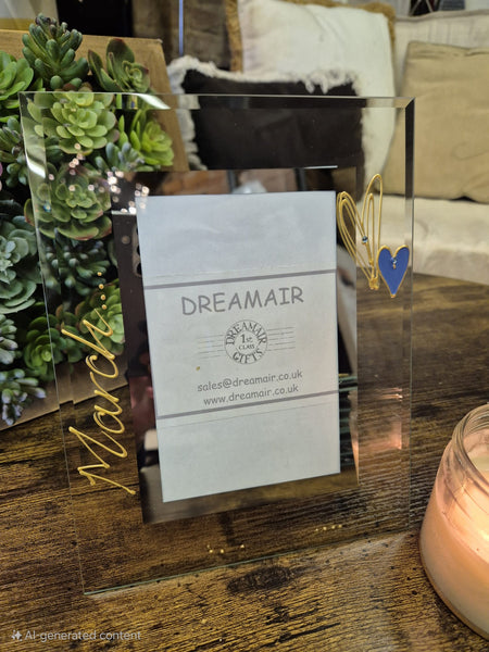 Birthstone Aquamarine March Personalised/Non Personalised Portrait 2 sizes