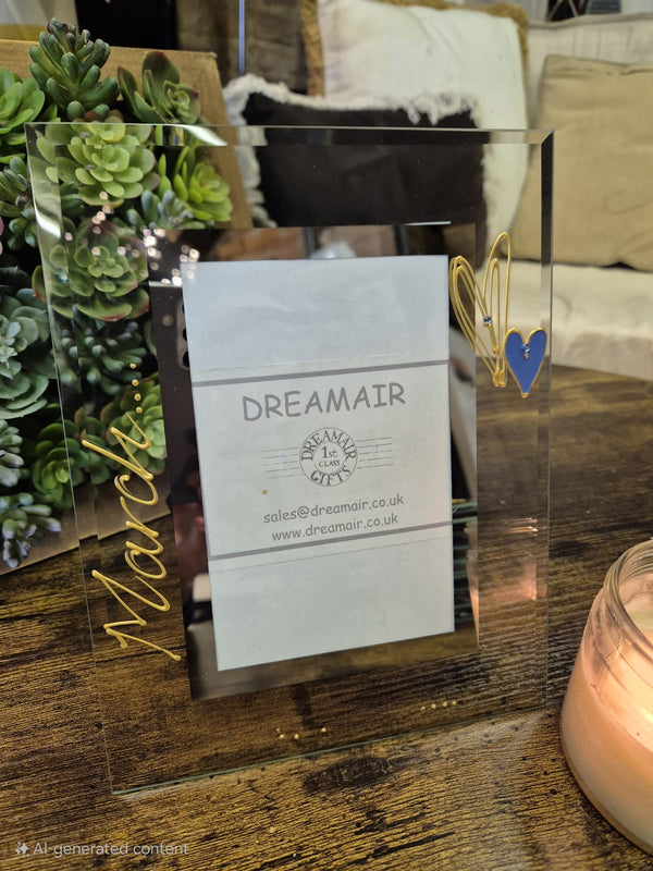 Birthstone Aquamarine March Personalised/Non Personalised Portrait 2 sizes