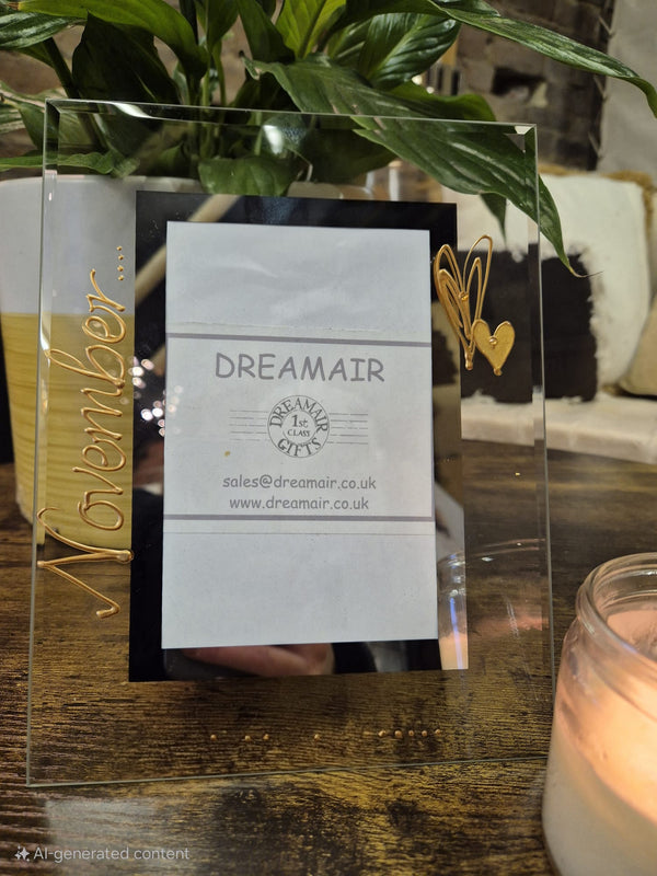 Birthstone November Topez Tourmaline Personalised/Non Personalised Portrait Photo Frame 2 sizes