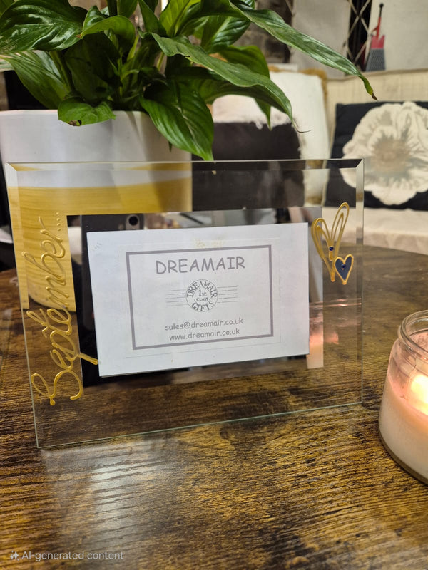 Birthstone September Sapphire Tourmaline  Personalised/Non Personalised Landscape 2 sizes