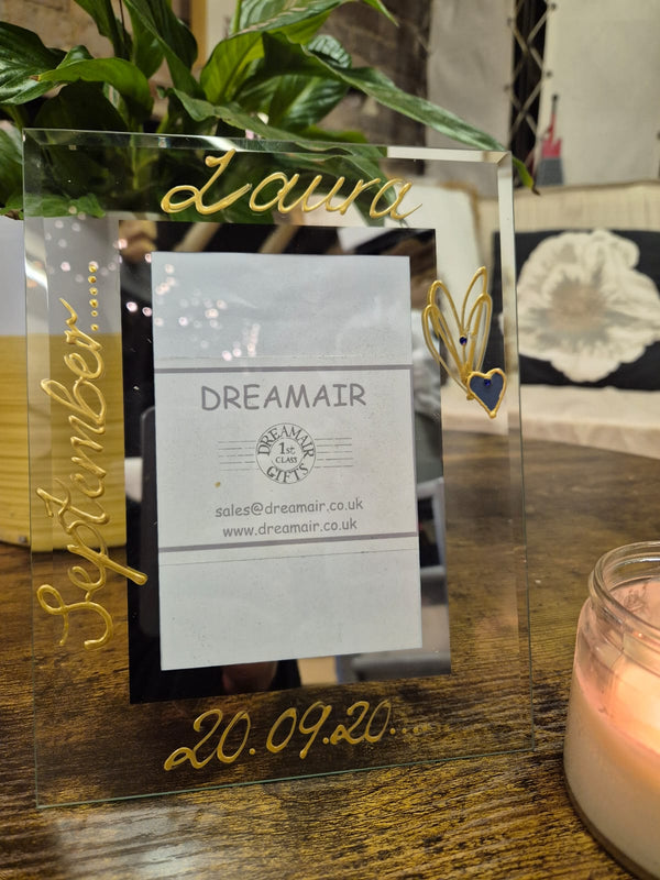 Birthstone September Sapphire Personalised/Non Personalised Portrait Photo Frame 2 sizes