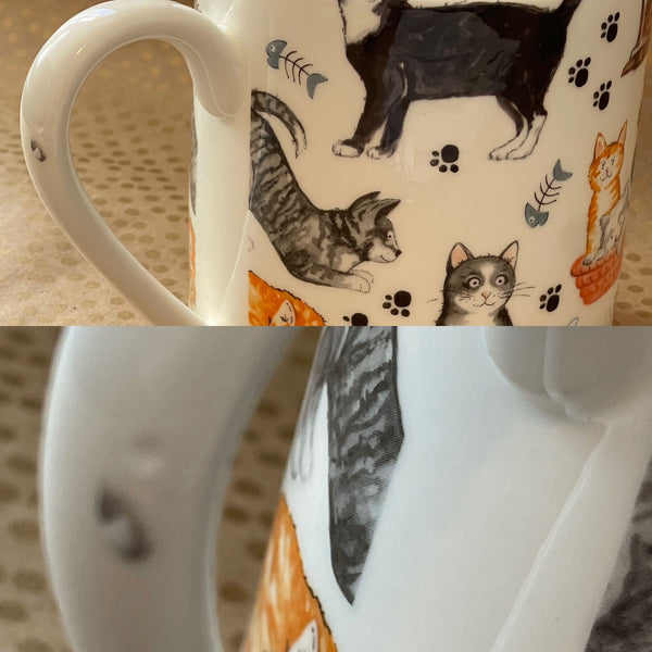 1 Pint Fine Bone China Large Mug Cats Seconds
