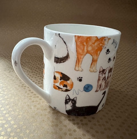 1 Pint Fine Bone China Large Mug Cats Seconds