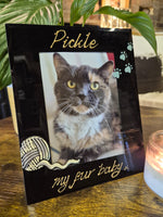 Hand Painted Pet Ball of String & Cat Paws Frame Portrait 2 sizes