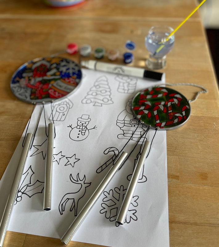 Paint Your Own Craft Kit 36: (2 Christmas Chimes)