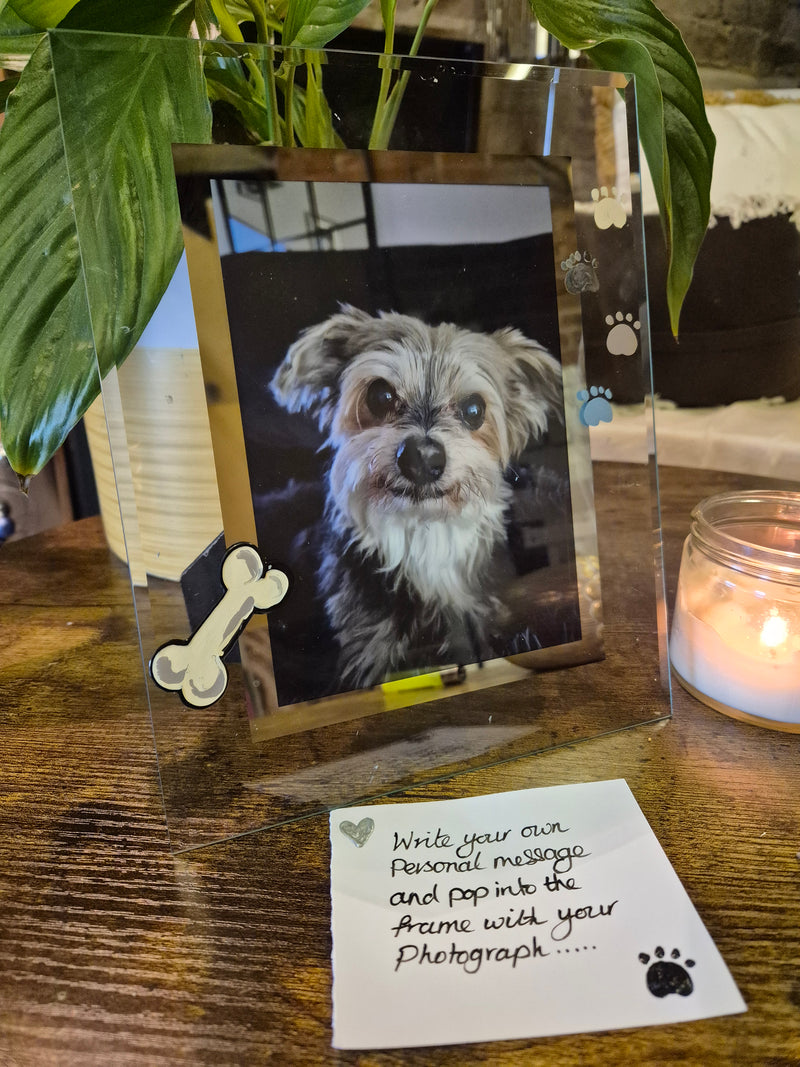Bone Paws clear frame Portrait 2 sizes 4"x6" or 5"x7"ar