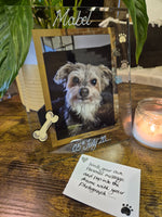 Hand Painted Dog Bone & Paws Photo Frame Portrait 2 sizes