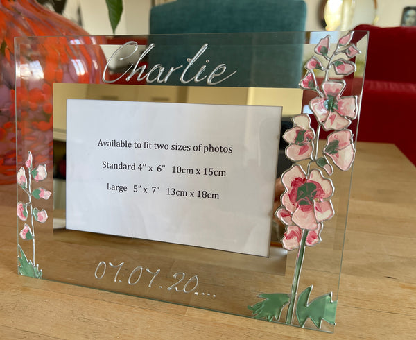 Delphinium Gift Photo Frame: Landscape