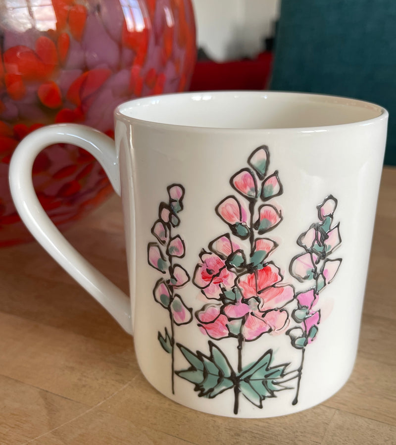 Delphinium Fine Bone China Mug 1 pint