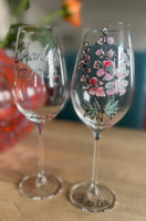 Delphinium Flower Gift Wine Glass