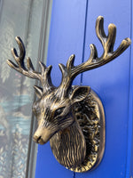 Supersize Highland Stag Door Knocker (Antique Brass)