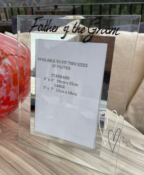 Father of the Groom Frame: Portrait (Hearts)