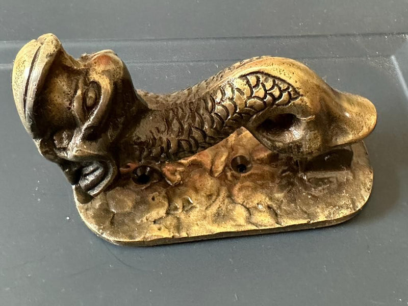 End Of Line Door Knocker - Fish Antique Brass