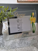 Flower Of  Month March Personalised/Non Personalised Landscape 2 sizes Daffodil