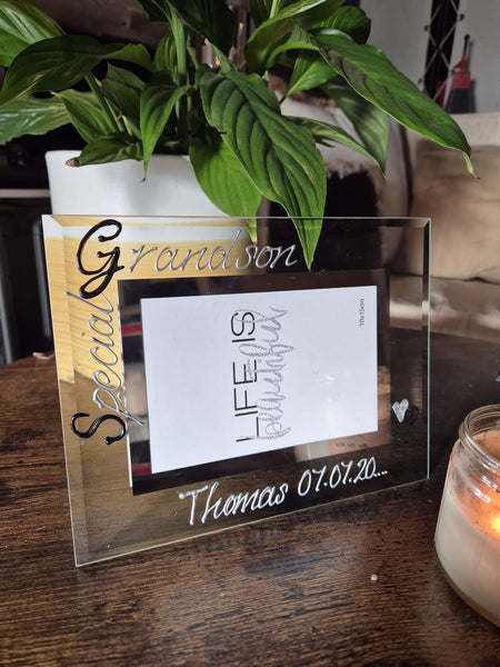 Special Grandson Gift Photo Frame Landscape B/S