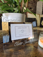 Personalised Grandson Gift Photo Frame: Landscape (Blue Heart)