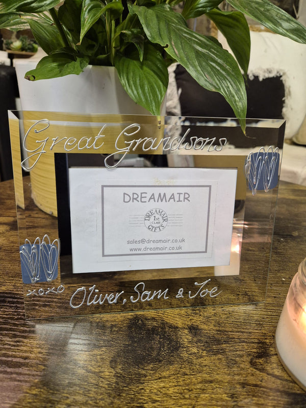 Great Grandsons Gift Picture Photo Frame: Landscape (Heart)