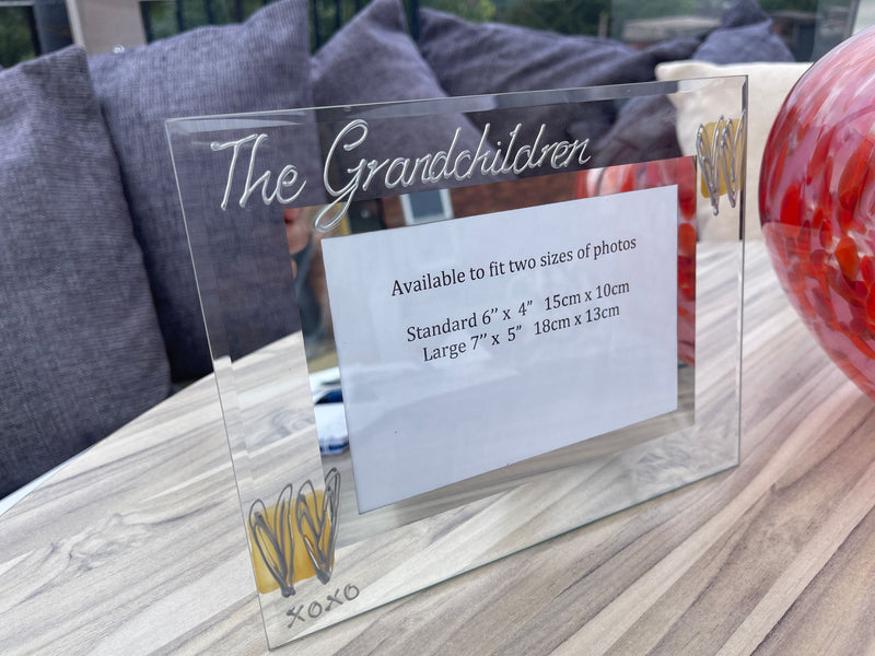 The Grandchildren Gift Photo Frame: Land Coffee/Hearts