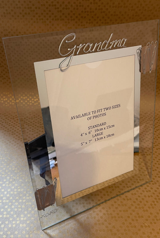 Grandmother variation Photo Frame: Portrait (Coffee/Hearts)