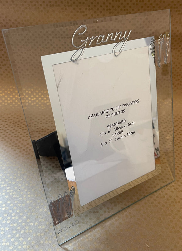 Grandmother variation Photo Frame: Portrait (Coffee/Hearts)