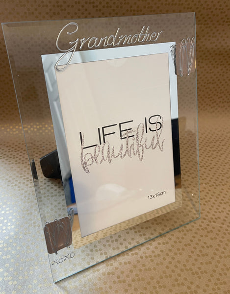 Grandmother variation Photo Frame: Portrait (Coffee/Hearts)