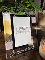 Great Granddaughter Gift Photo Frame: Portrait (Pink Hearts)