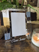 Hand Painted Great Grandson Photo Frame Portrait (Blue Hearts)