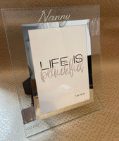 Grandmother variation Photo Frame: Portrait (Coffee/Hearts)