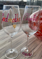 Godmother Design Gift Wine Glass: (Mutlicoloured)