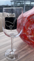 Golfer Design Gift Wine Glass: