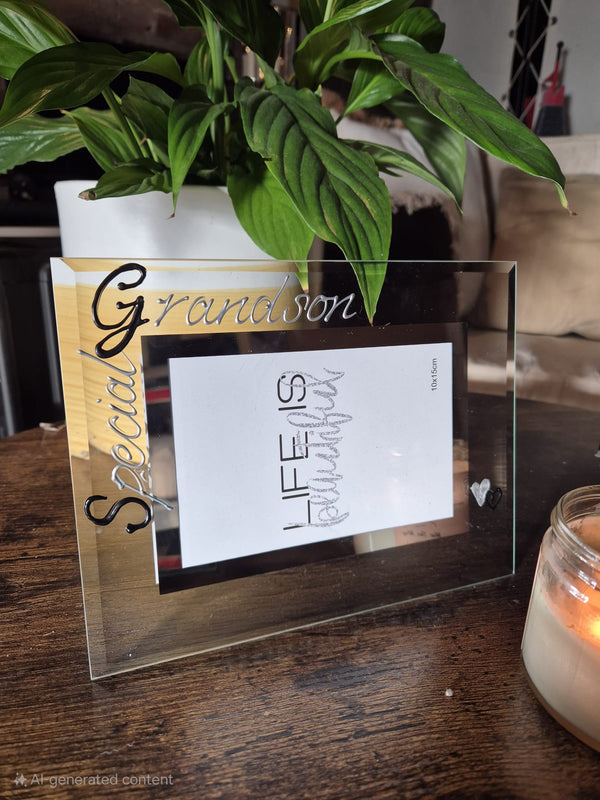 Special Grandson Gift Photo Frame Landscape B/S