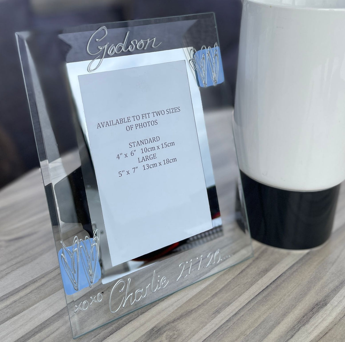Personalised Godson Portrait Picture Frame 2 Sizes 4"x6" Or 5"x7"
