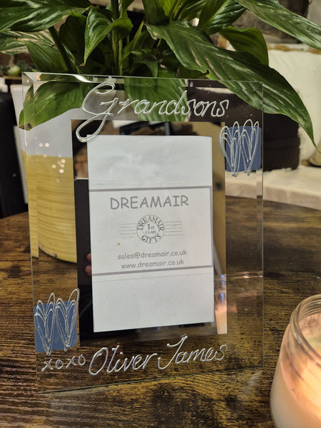 Grandsons Frame Portrait: (Blue Hearts)