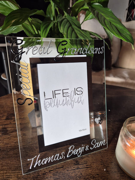 Special Great Grandsons Photo Frame Portrait B/S