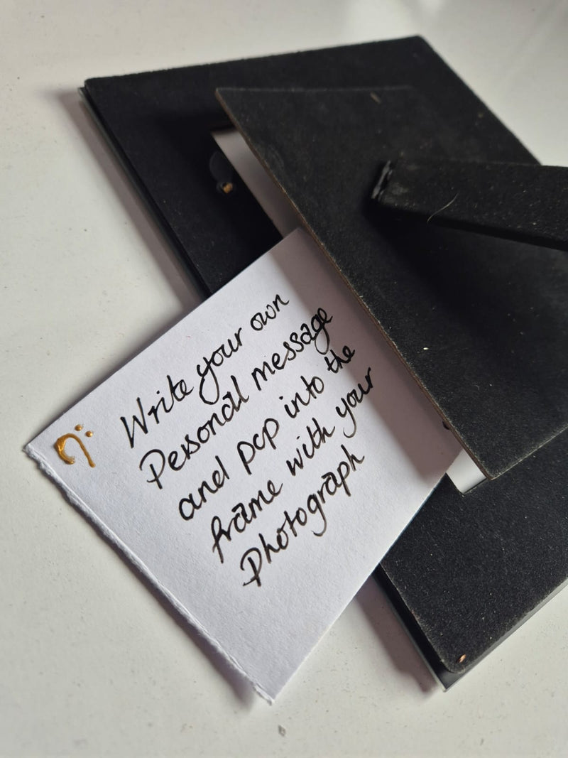 Write Yoyr Own Gift Message for bak of frame