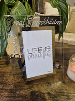 Hand Painted Special Great Grandchildren Gift Photo Frame: Portrait B/S